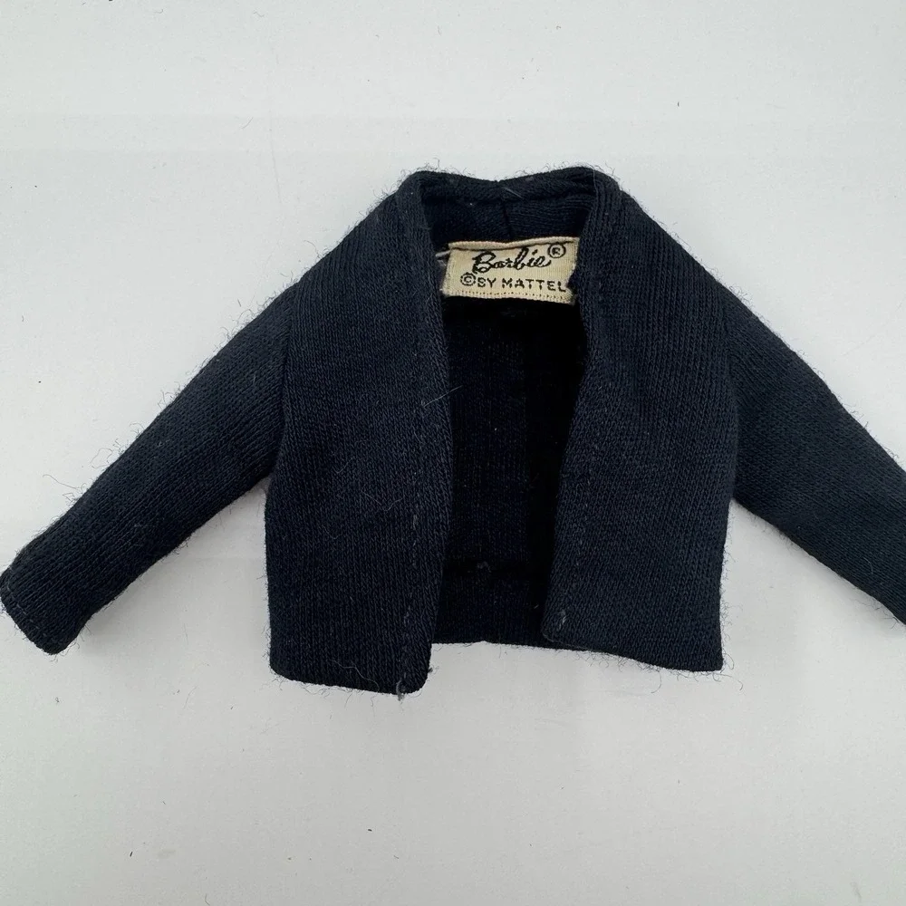 Vintage 1960s Barbie Commuter Set Black Knit Jacket Mattel‎ #916